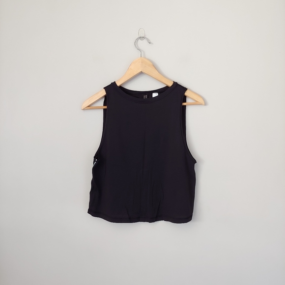 Lululemon Ivivva Hit the Heat Tank Top Cropped Black Size 14 Girls - Picture 4 of 15